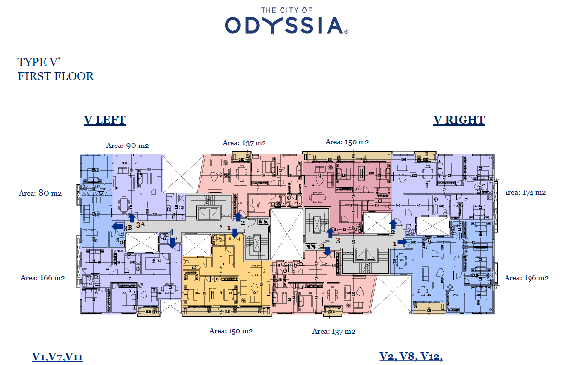 Floor plan for apartment at The City of Odyssia