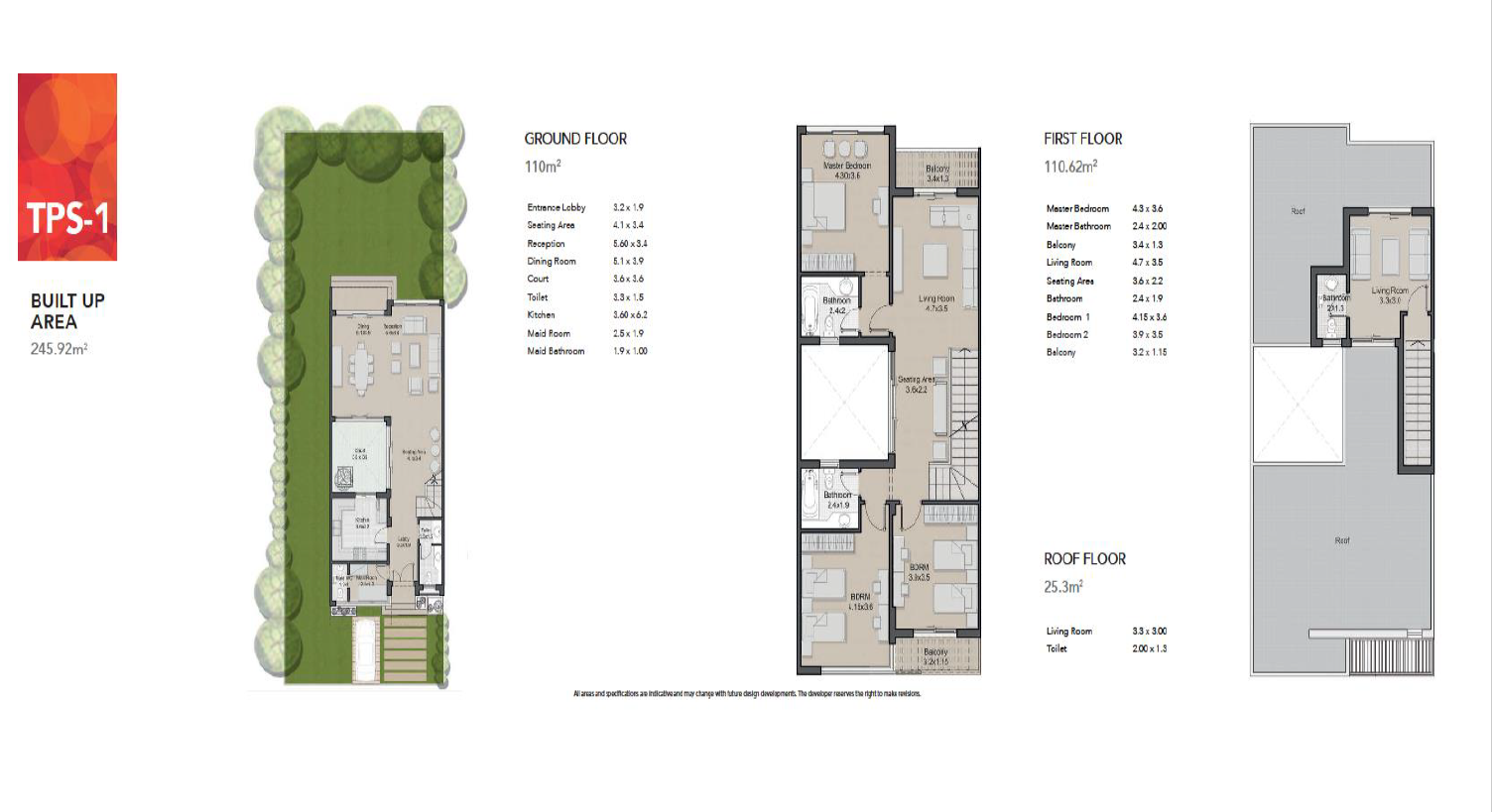 Floor plan for townhouse at ATRIO