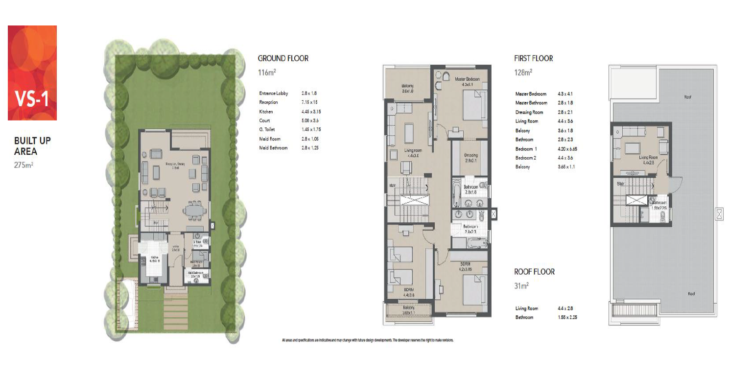 Floor plan for villa at ATRIO