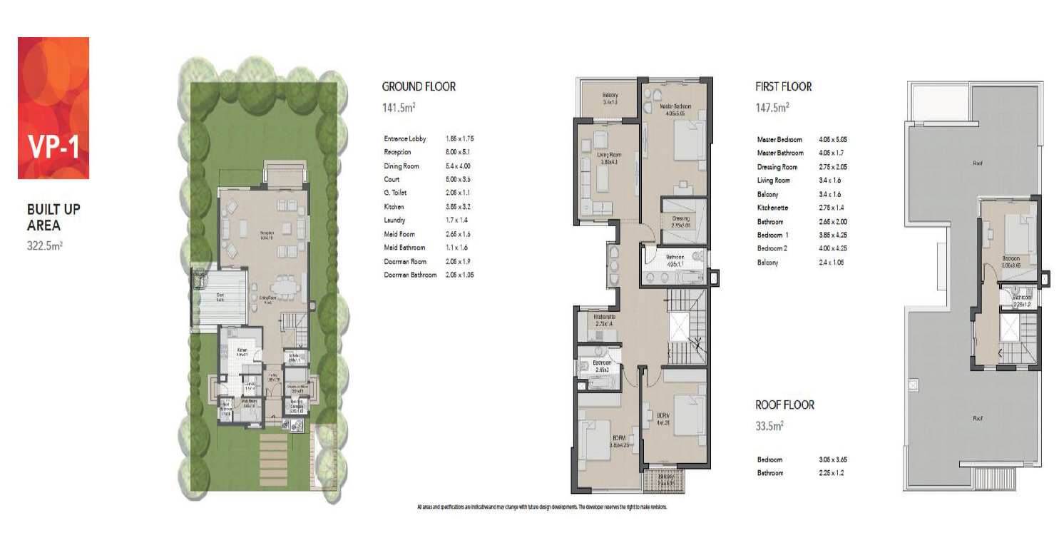 Floor plan for villa at ATRIO