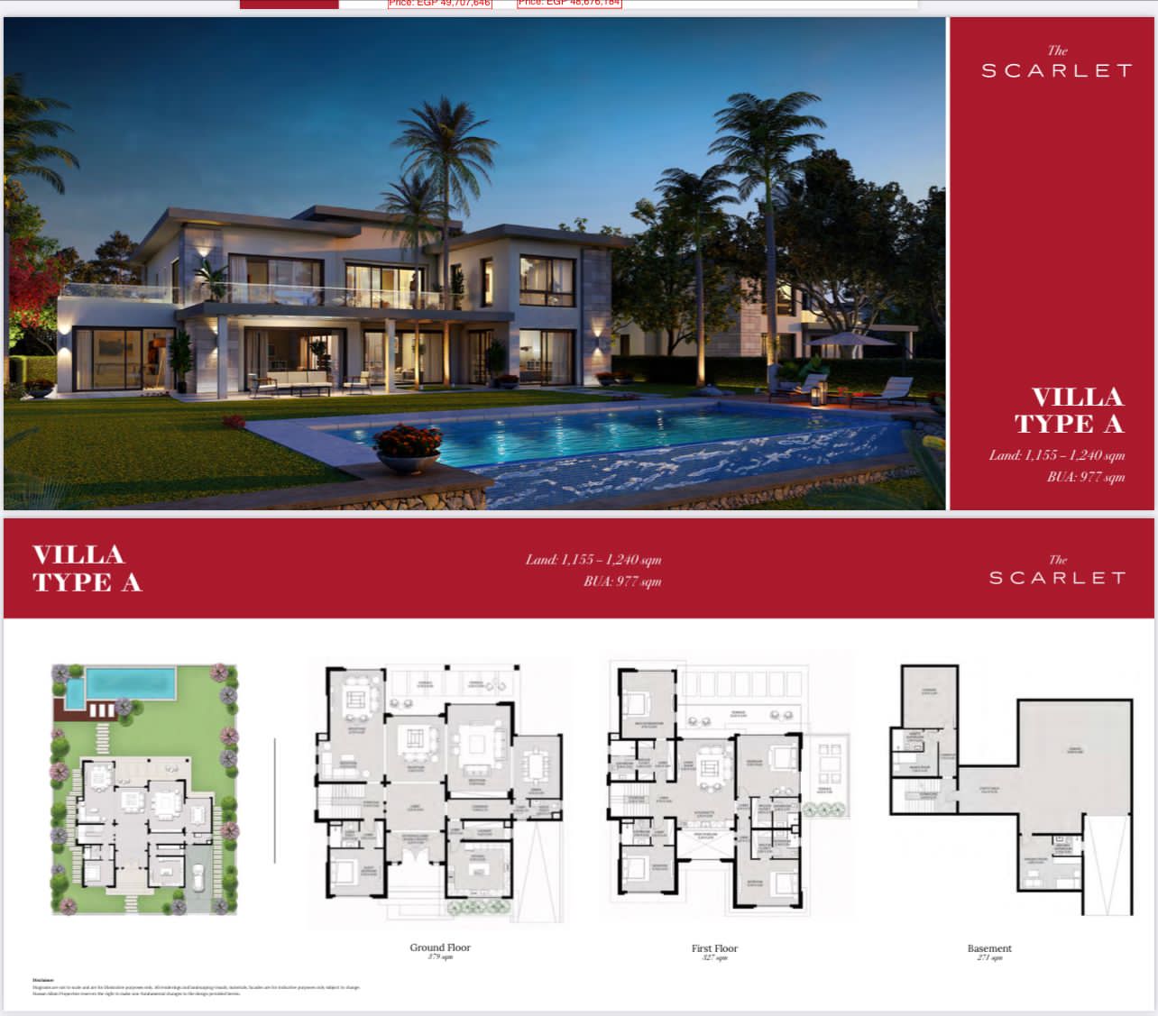 Floor plan for villa at The Scarlet  SwanLake Residences