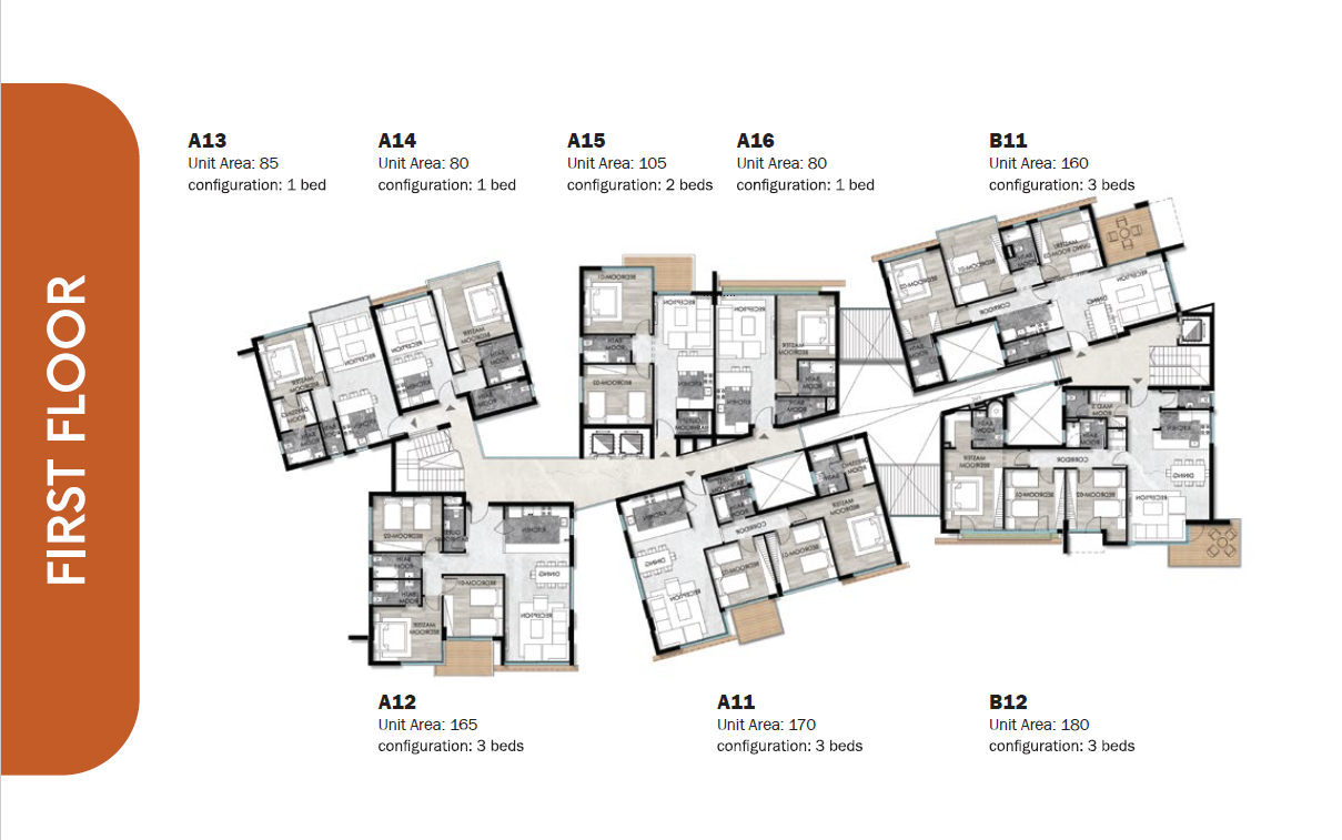 Floor plan for apartment at Leaves