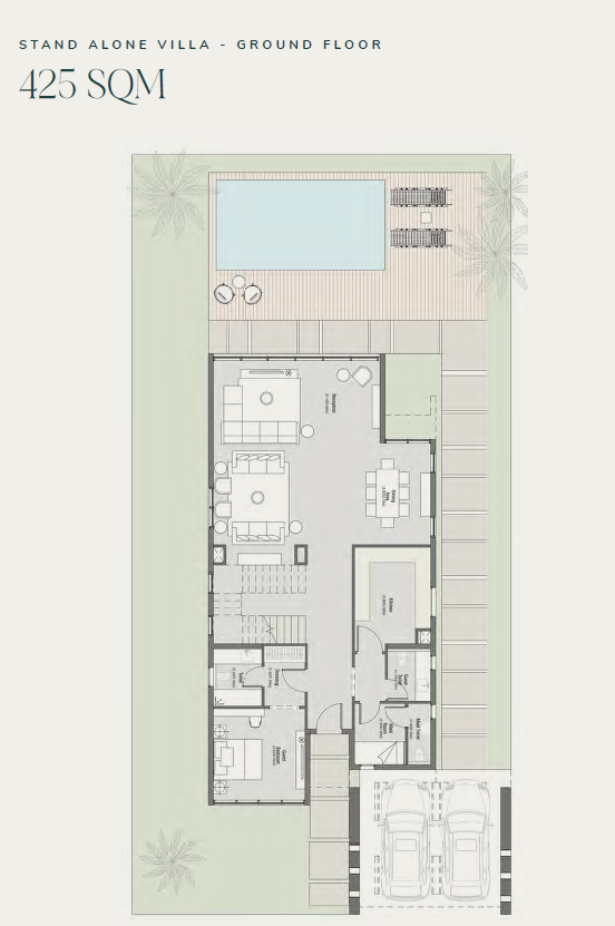 Floor plan for villa at Saada
