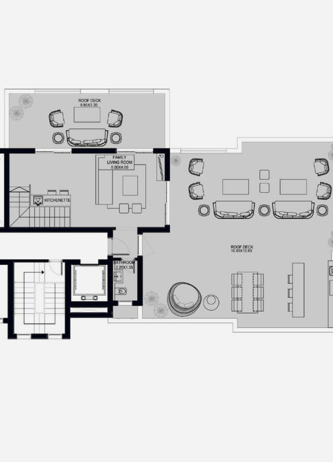 Floor plan for penthouse at O West Orascom