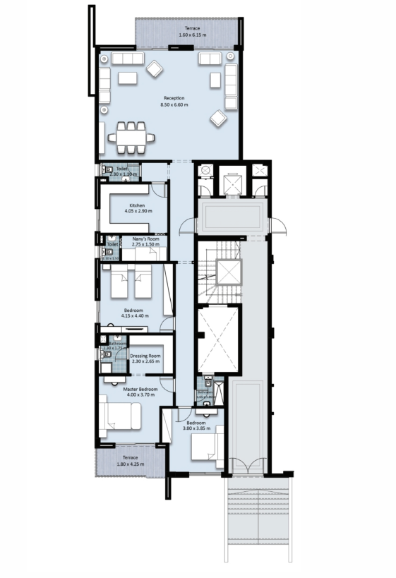 Floor plan for apartment at Fifth Square Al Marasem