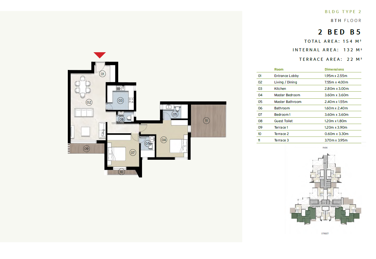 Floor plan for apartment at ZED East