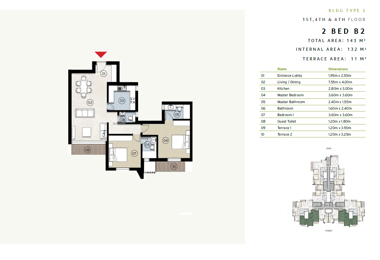 Floor plan for apartment at ZED East