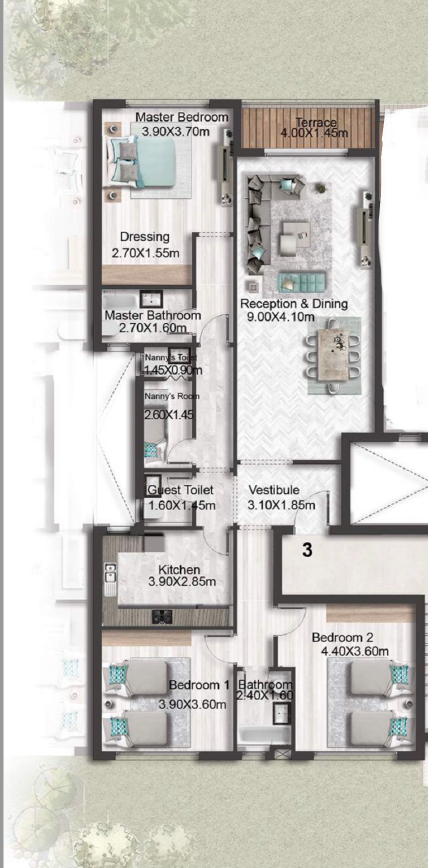Floor plan for apartment at Green Square