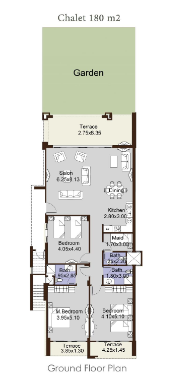 Floor plan for chalet at La Vista Cascada