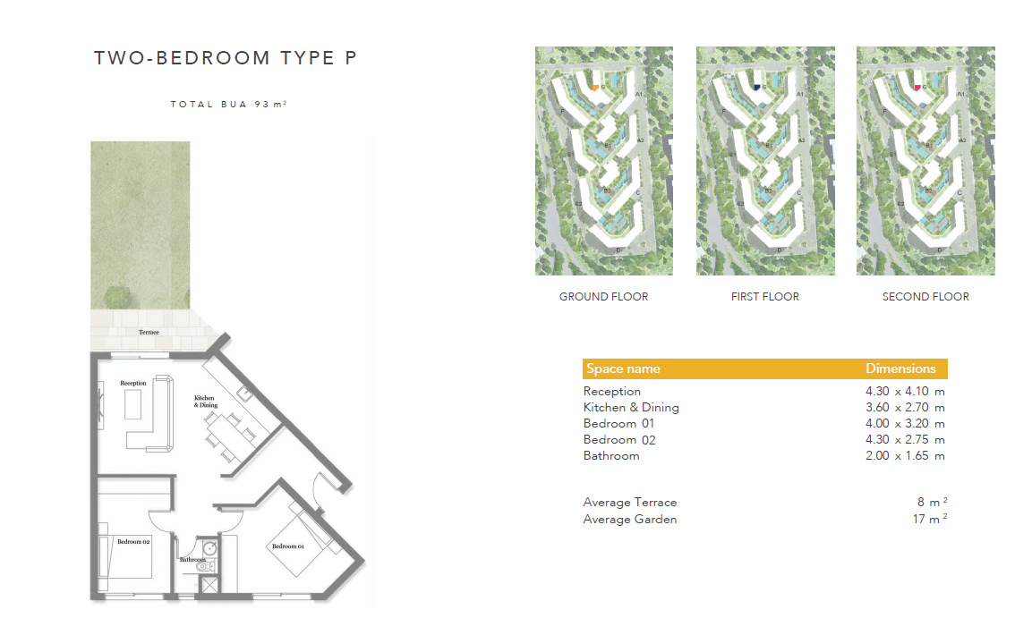 Floor plan for apartment at Jefaira