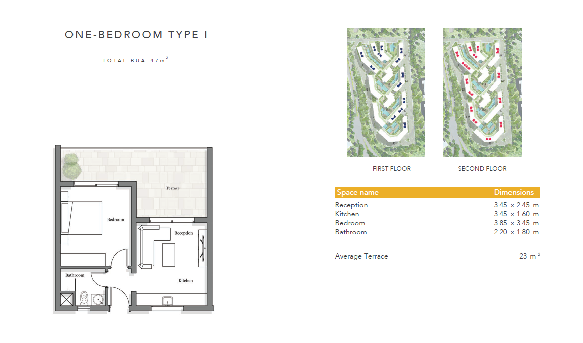 Floor plan for apartment at Jefaira