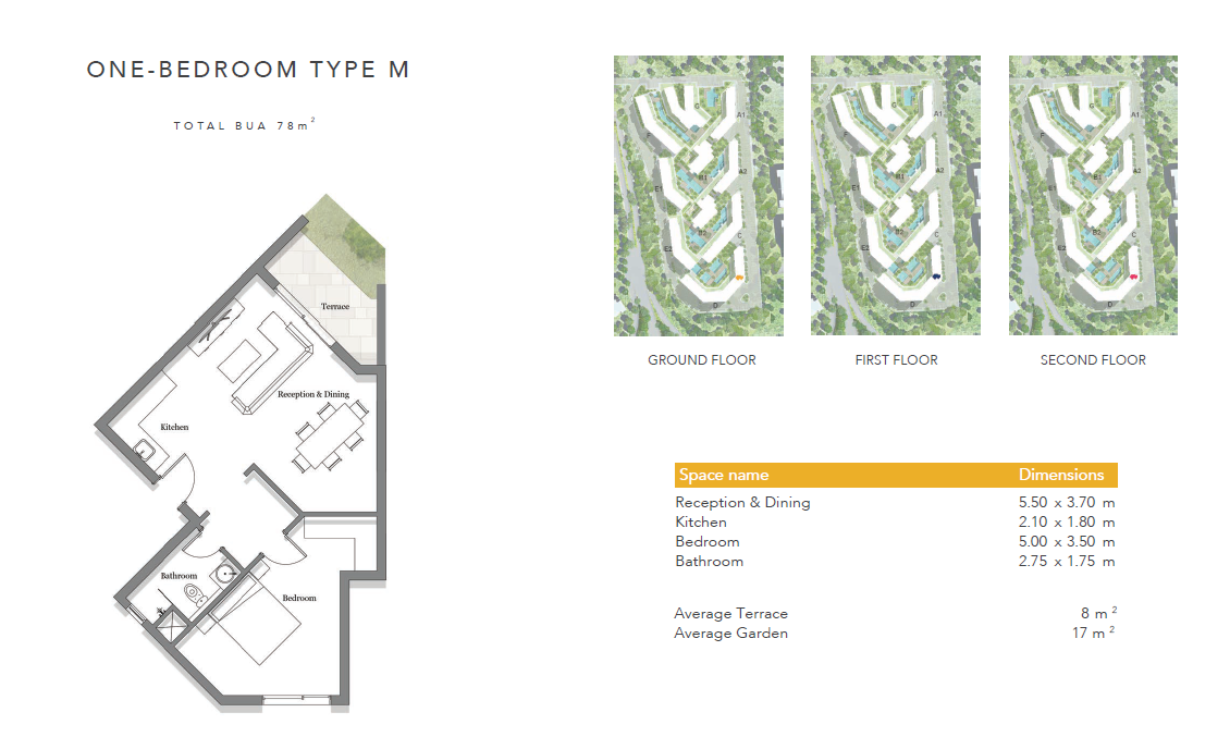 Floor plan for apartment at Jefaira