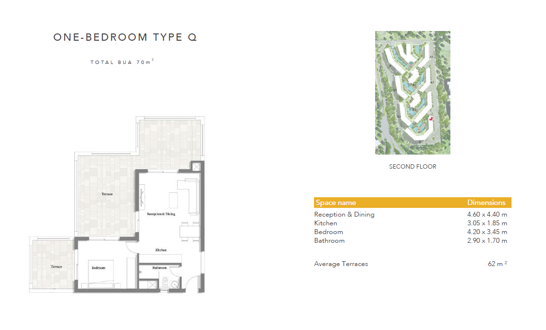 Floor plan for apartment at Jefaira