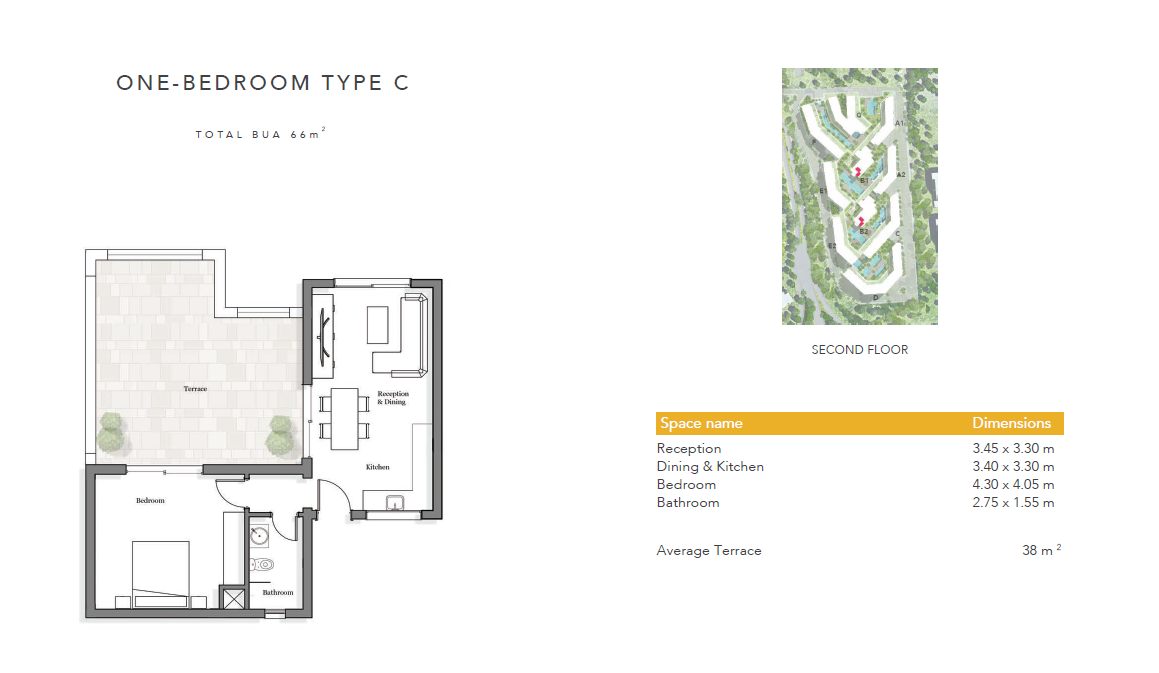 Floor plan for apartment at Jefaira