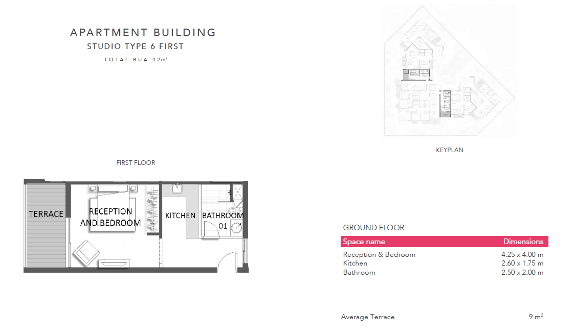 Floor plan for apartment at Jefaira