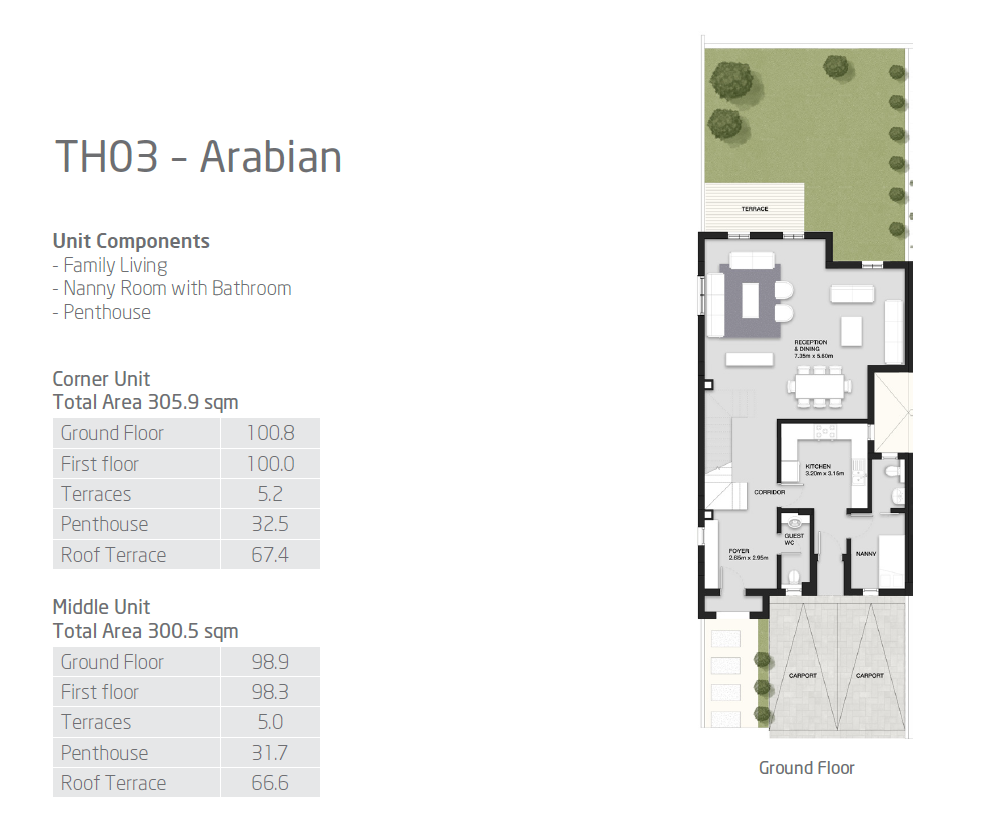 Floor plan for townhouse at VYE SODIC