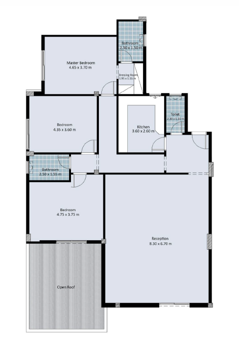 Floor plan for penthouse at Fifth Square Al Marasem