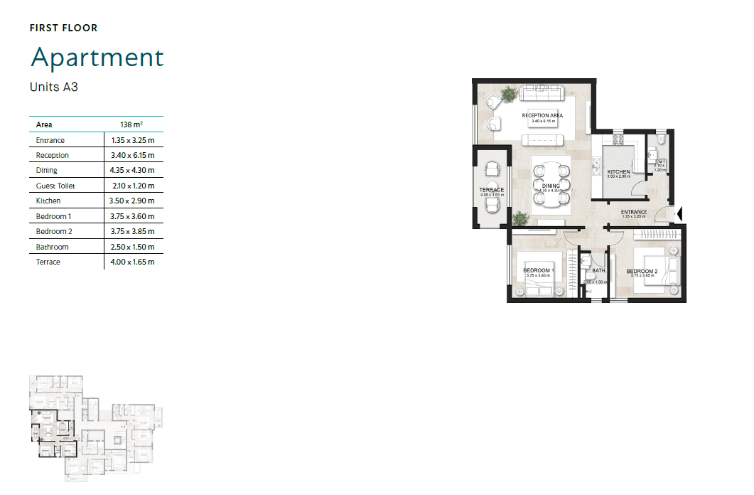 Floor plan for apartment at Garden Lakes