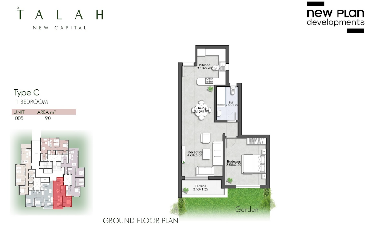 Floor plan for apartment at Talah
