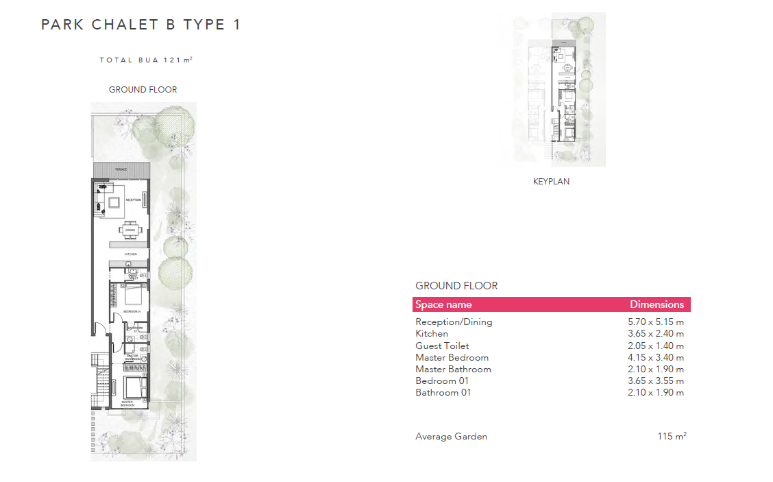 Floor plan for chalet at Jefaira