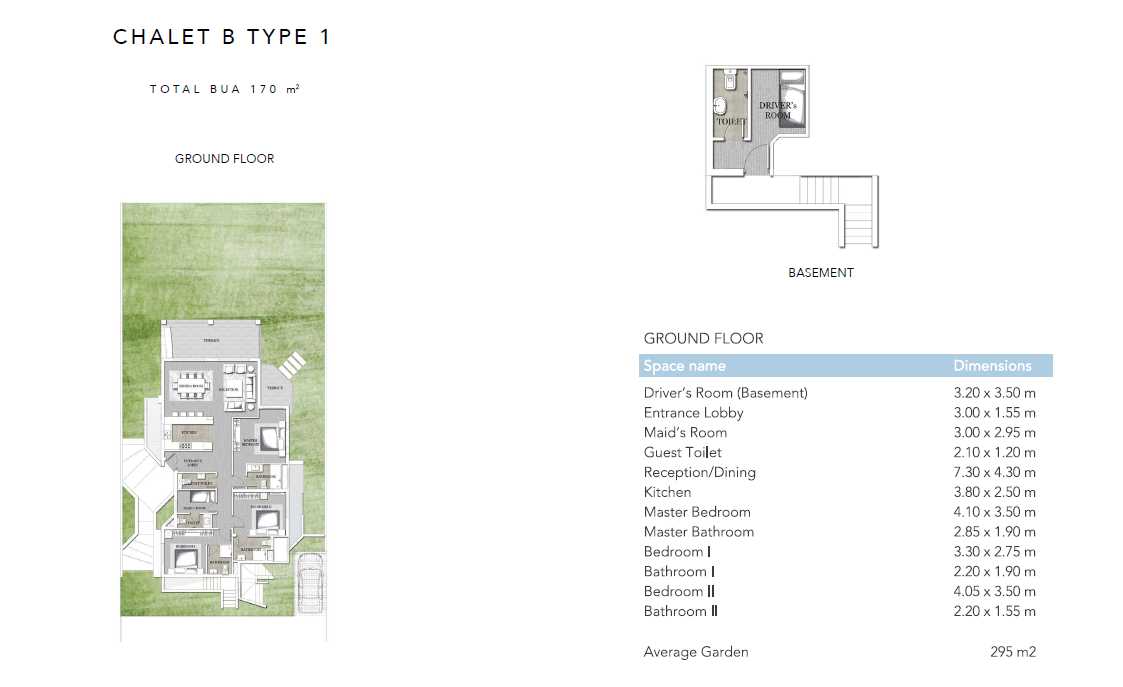 Floor plan for chalet at Jefaira