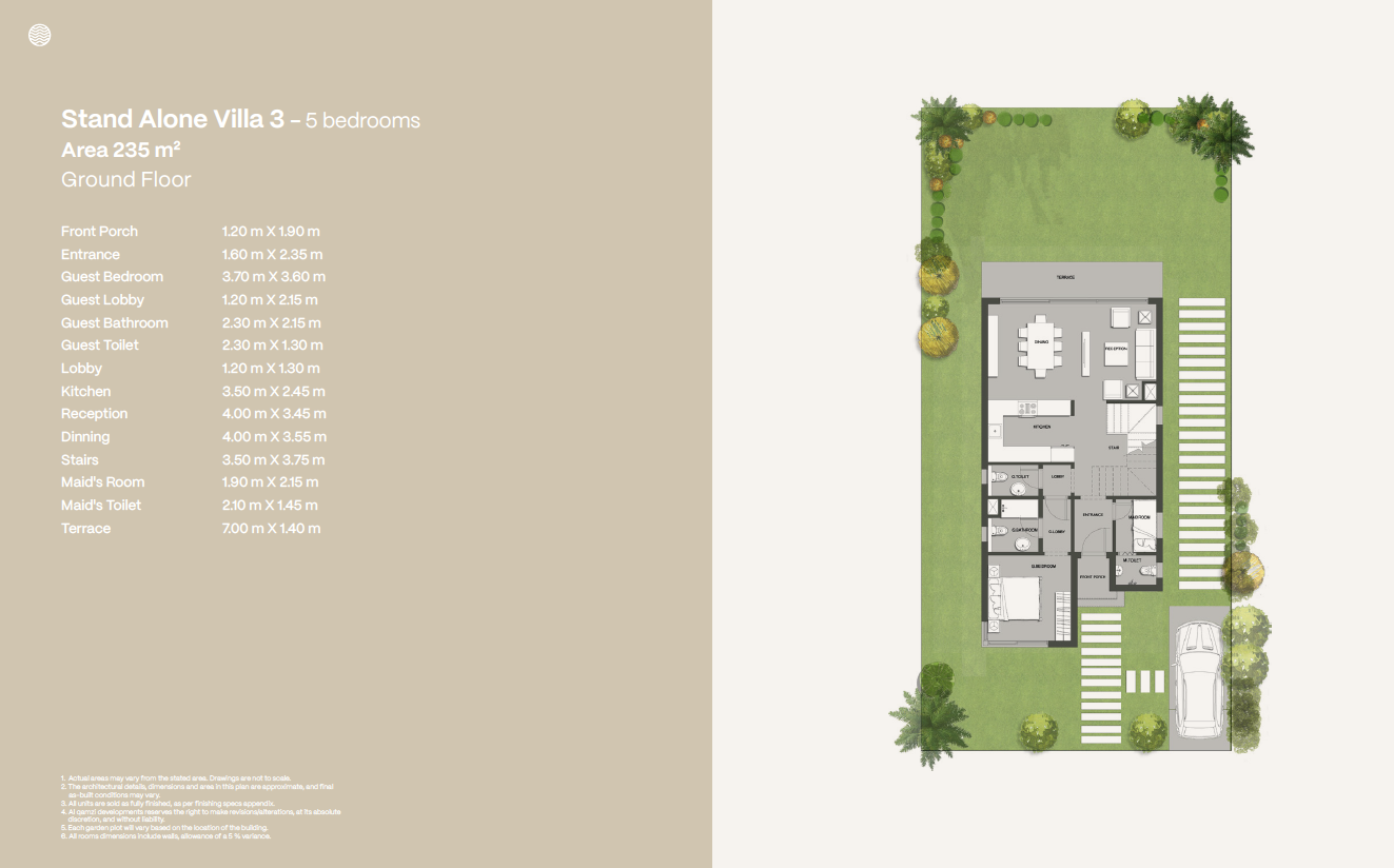 Floor plan for villa at Seazen