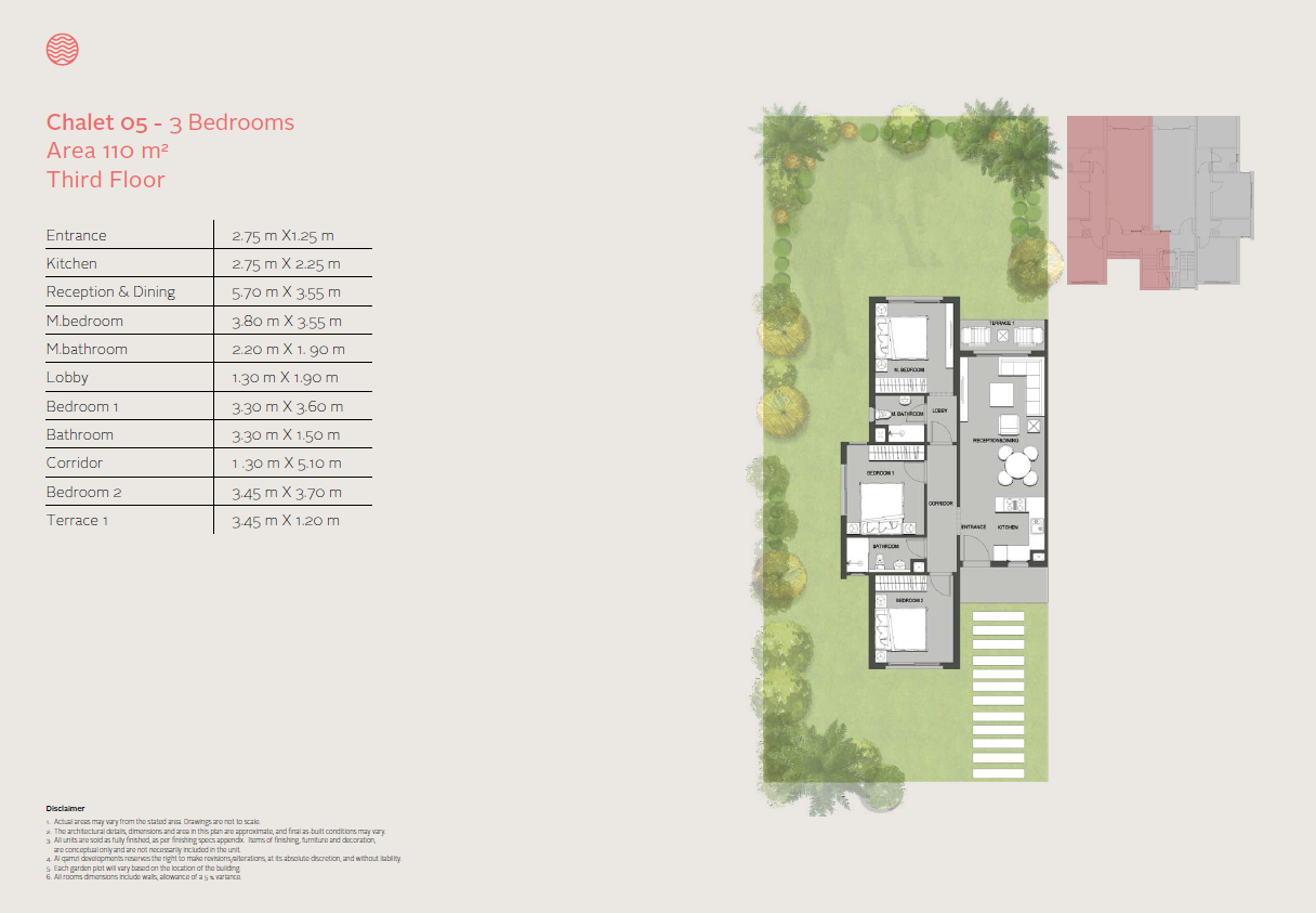 Floor plan for chalet at Seazen