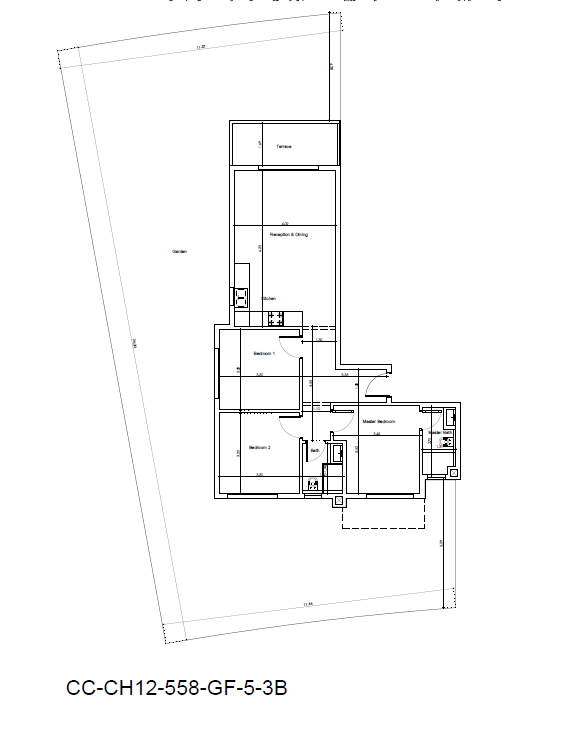 Floor plan for chalet at Cali Coast Ras El Hekma