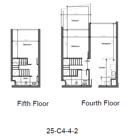 Floor plan for duplex at Baymount