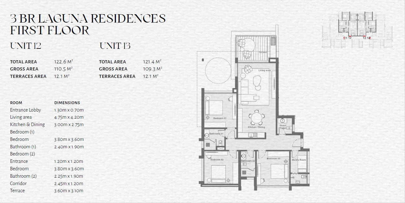Floor plan for chalet at The Med