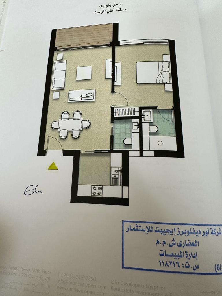 Floor plan for apartment at Zed Tower