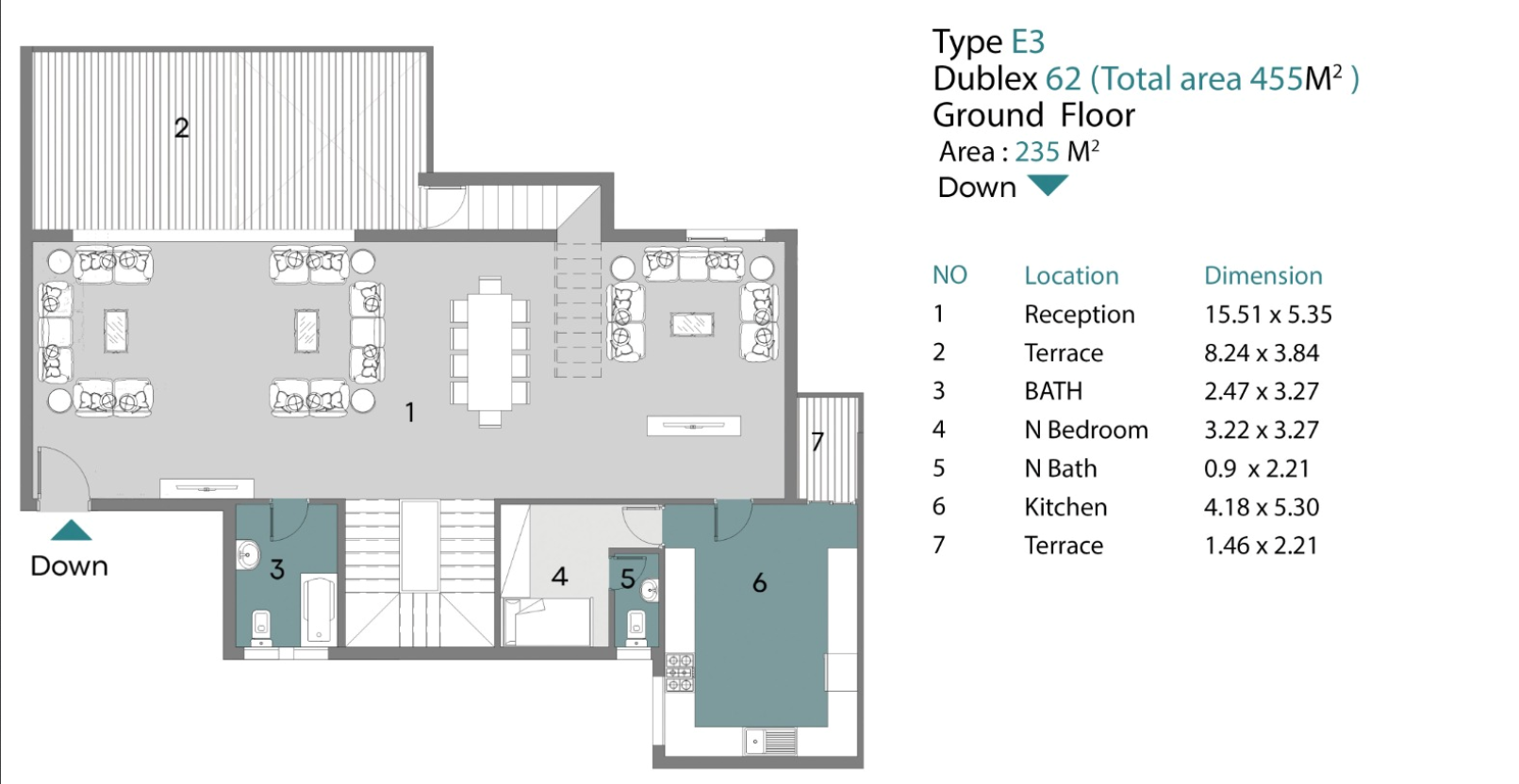 Floor plan for duplex at Ray Residence