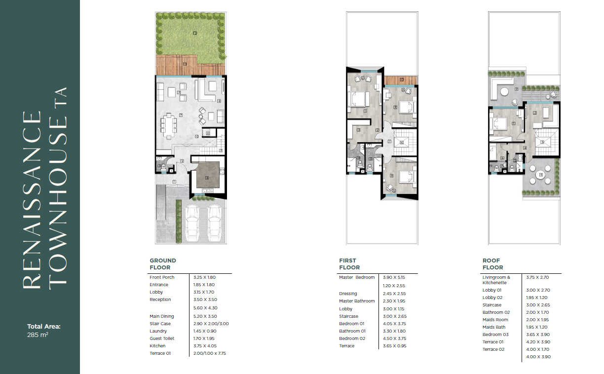 Floor plan for townhouse at Eastshire