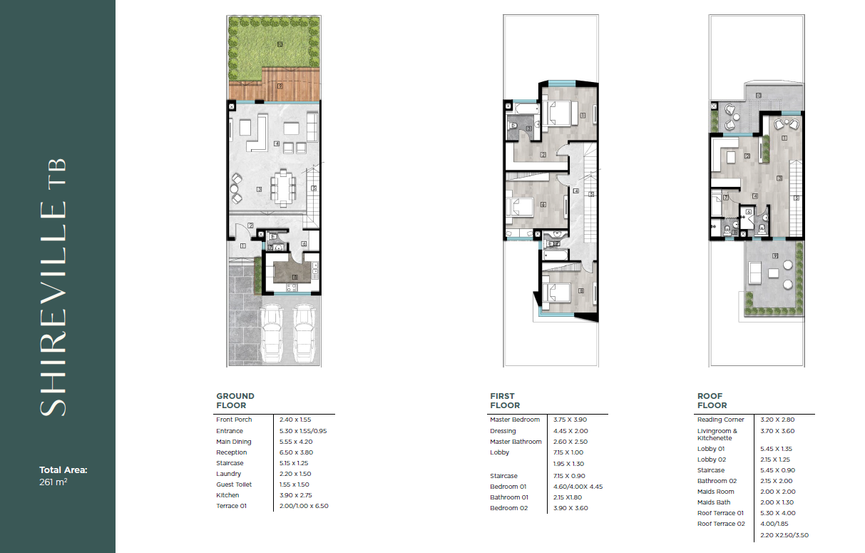 Floor plan for townhouse at Eastshire