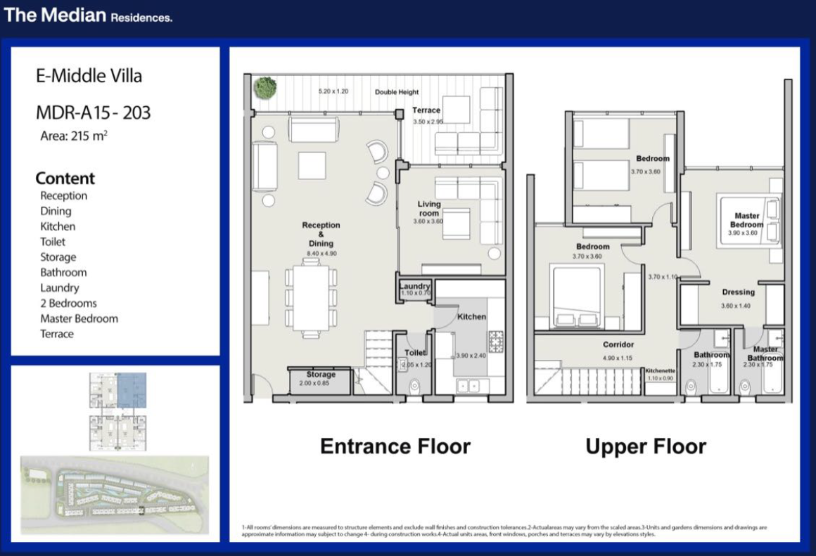 Floor plan for villa at The Median Residences