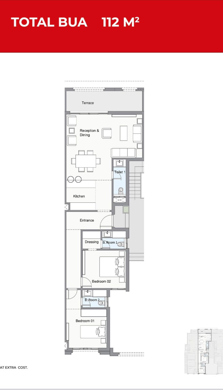 Floor plan for chalet at Telal North Coast