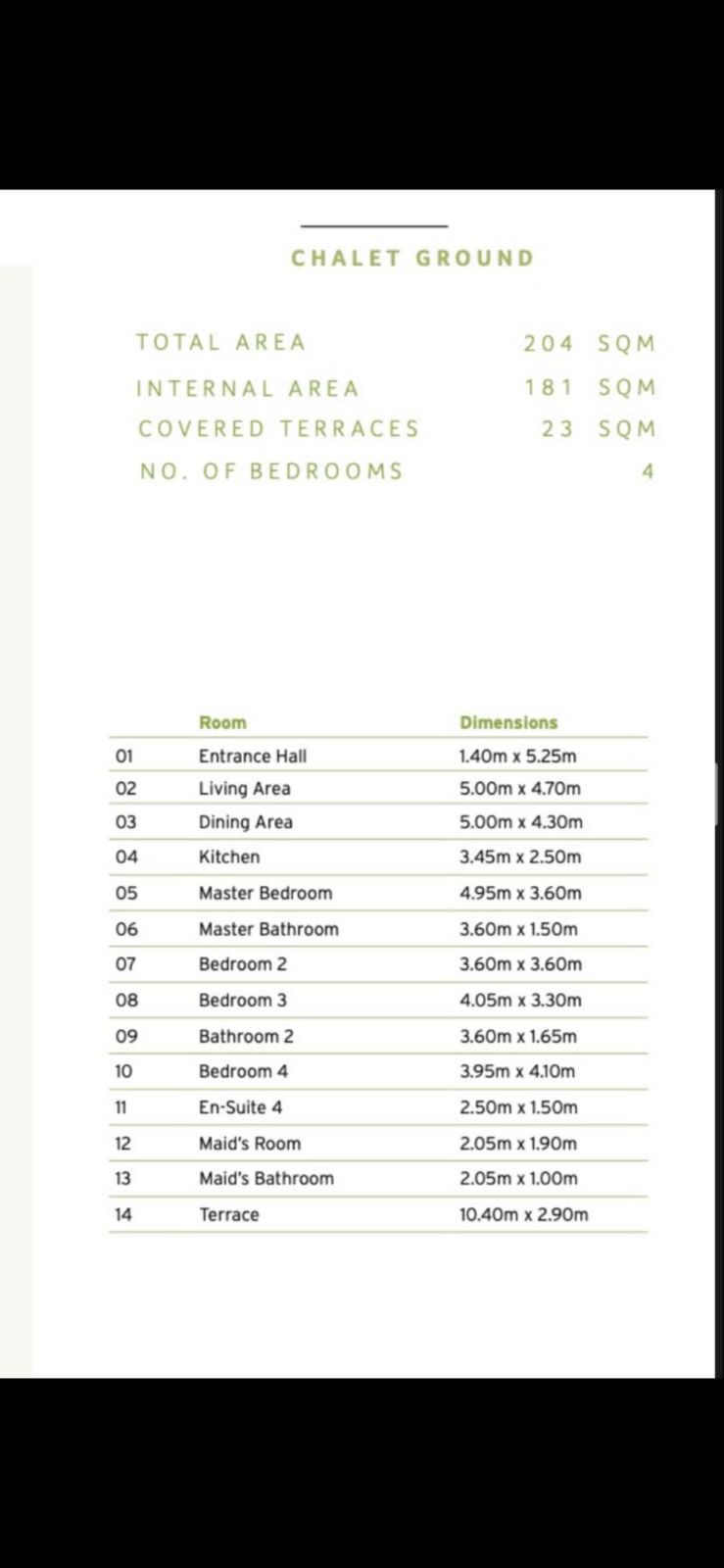 Floor plan for chalet at Silversands