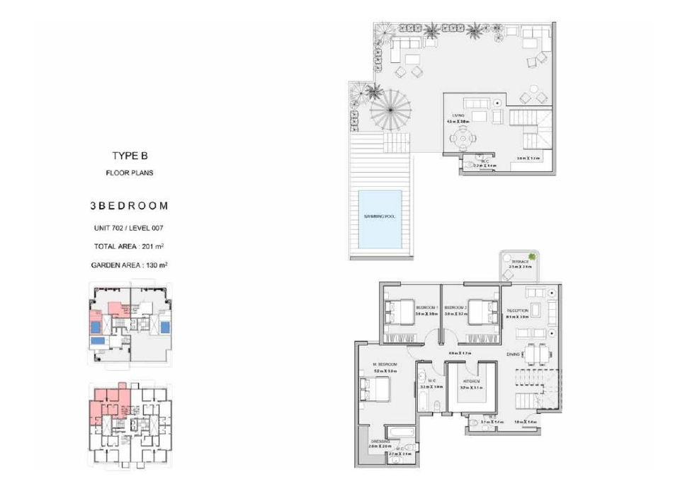 Floor plan for apartment at Atika