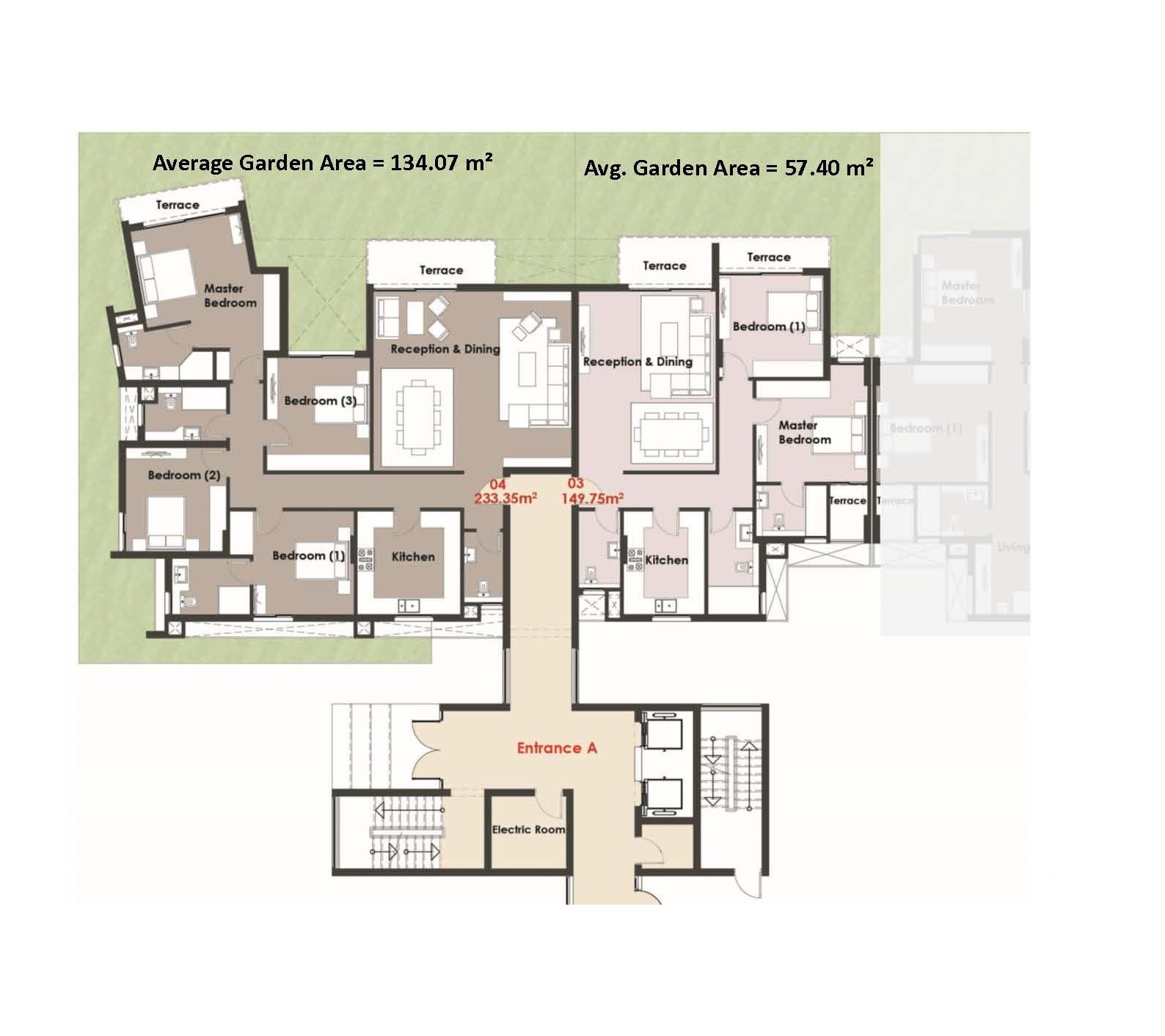 Floor plan for apartment at Palm Hills New Cairo