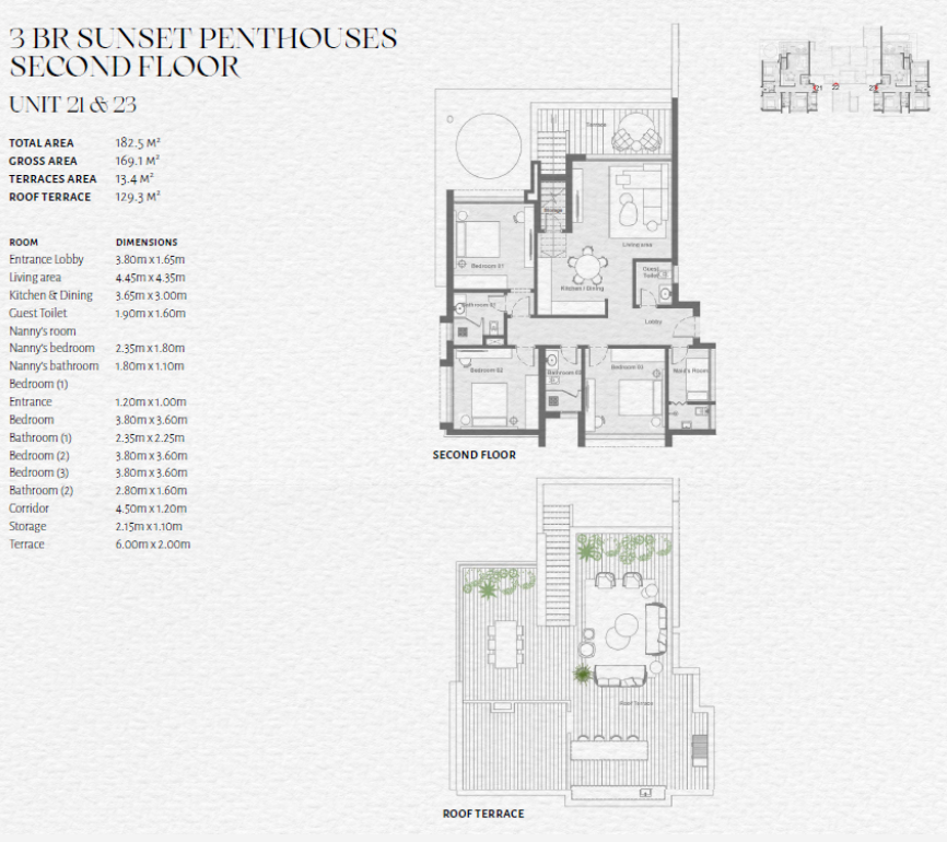 Floor plan for penthouse at The Med