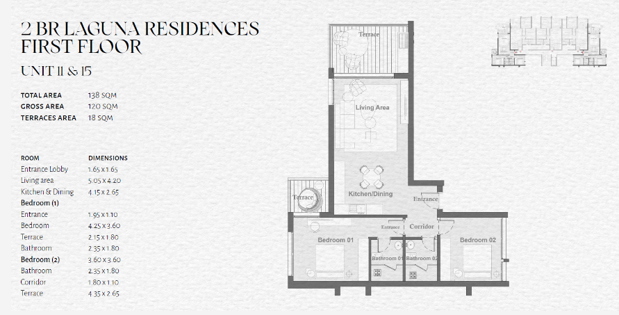 Floor plan for apartment at The Med