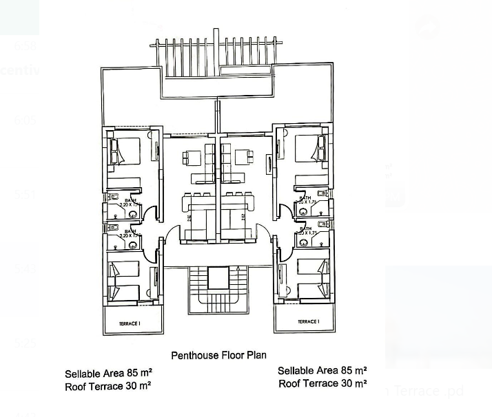Floor plan for chalet at El Masyaf