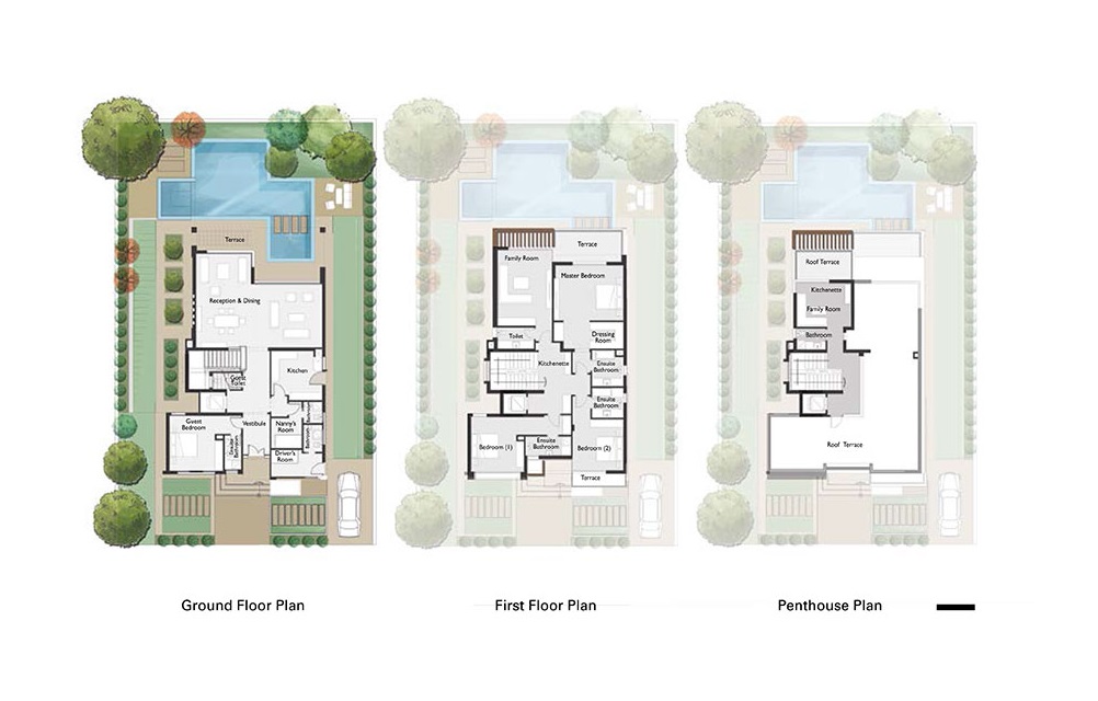 Floor plan for villa at Palm Hills New Cairo