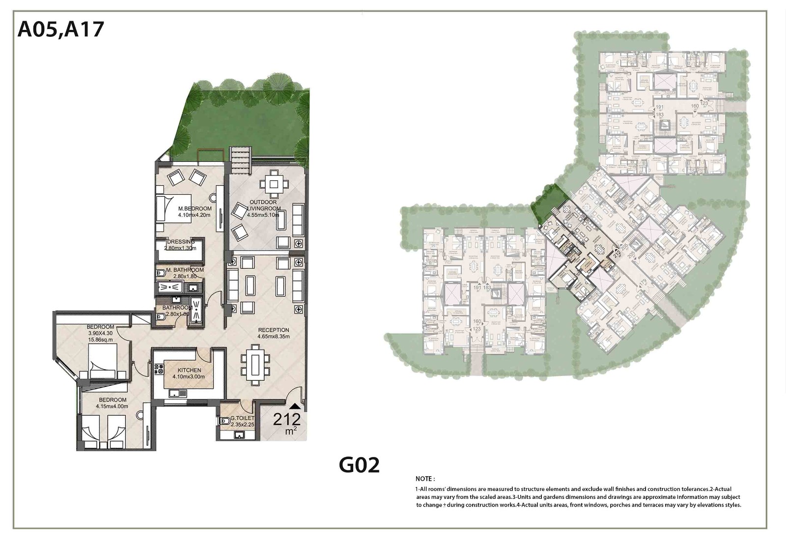 Floor plan for penthouse at Granda Life