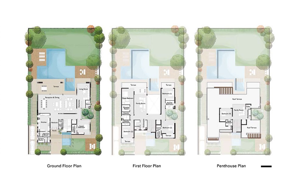 Floor plan for villa at Palm Hills New Cairo