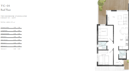 Floor plan for chalet at Majada Iwan