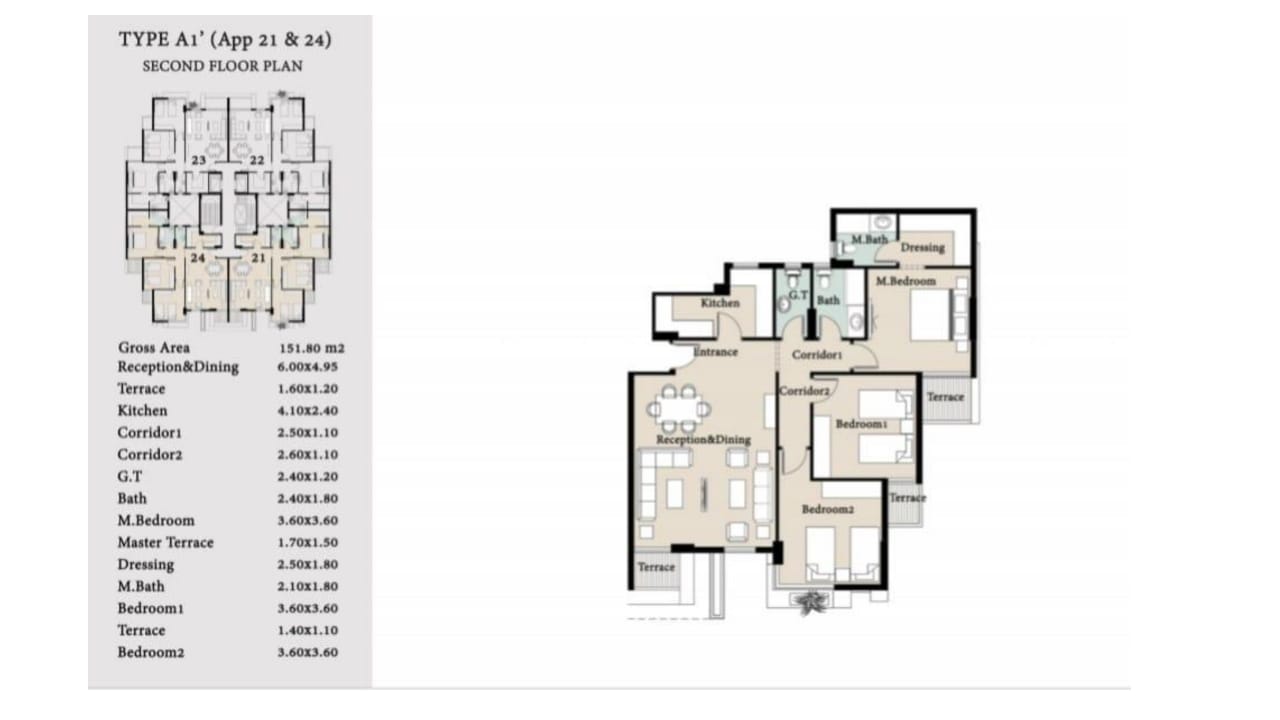 Floor plan for apartment at Yaru