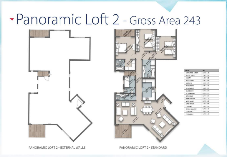 Floor plan for apartment at The Loft