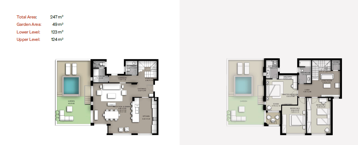 Floor plan for apartment at Trio