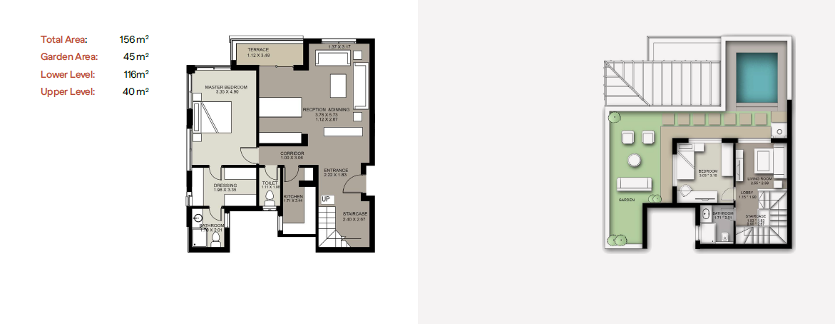 Floor plan for apartment at Trio